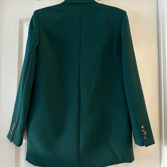Aritzia Wilfred Women's Cherrelle (Double Breasted Blazer) Aventurine Green XXS - Picture 6 of 9